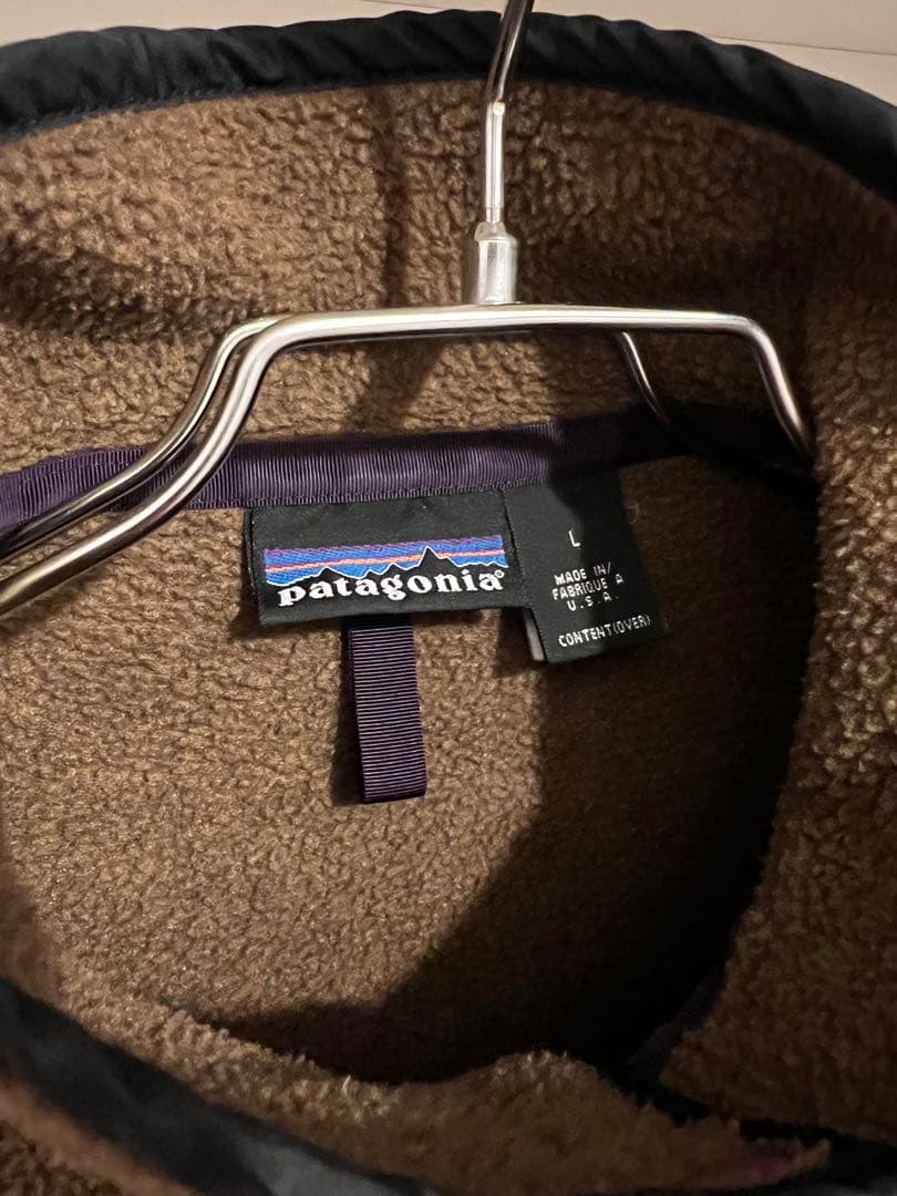 patagonia 90s USA製　パタゴニア スナップT ブラウン Ｌ