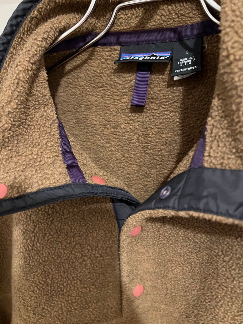 patagonia 90s USA製　パタゴニア スナップT ブラウン Ｌ