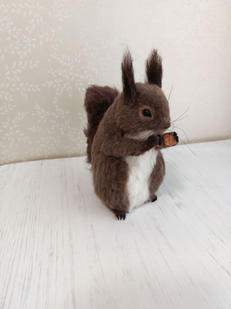 羊毛フェルト　エゾリス