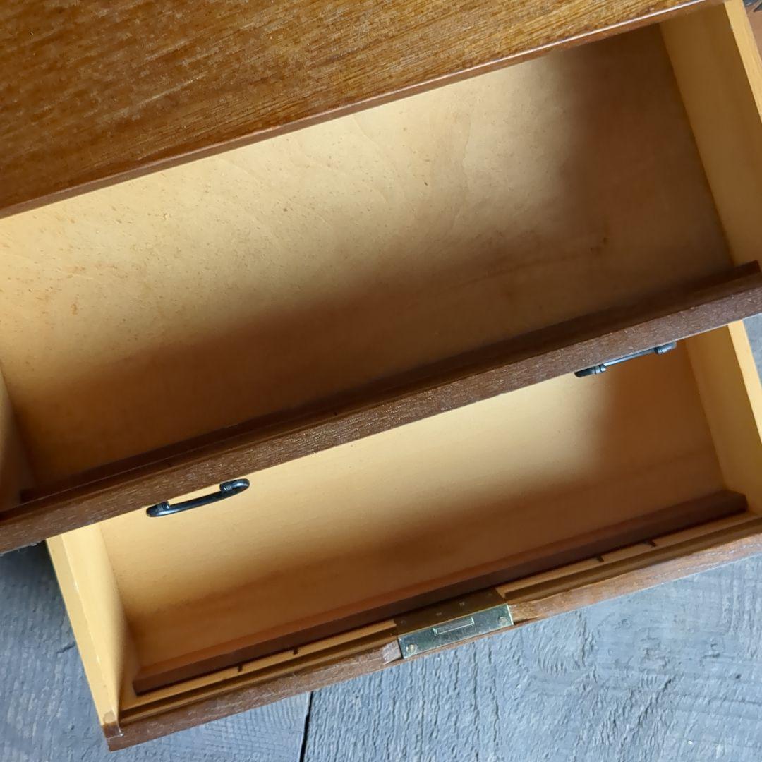 【値下げ】茶箪笥　和箪笥　収納棚　小箪笥　ガラス扉付き　レトロ　茶棚