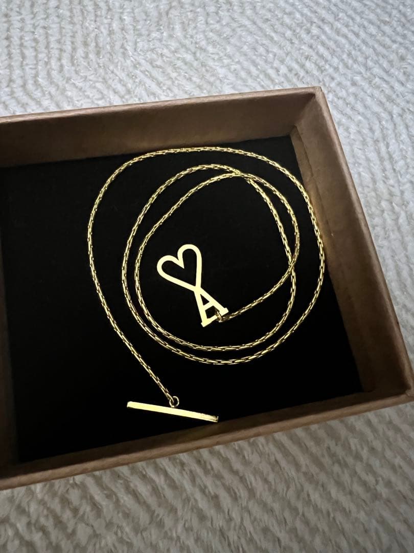 ami paris ゴールド ブラス AMI DE COEURチェーンネックレス