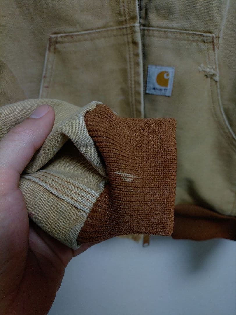 carhartt アクティブジャケット　USA製　j131 フェード　襤褸