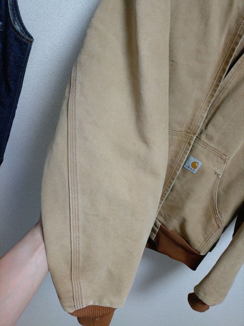 carhartt アクティブジャケット　USA製　j131 フェード　襤褸