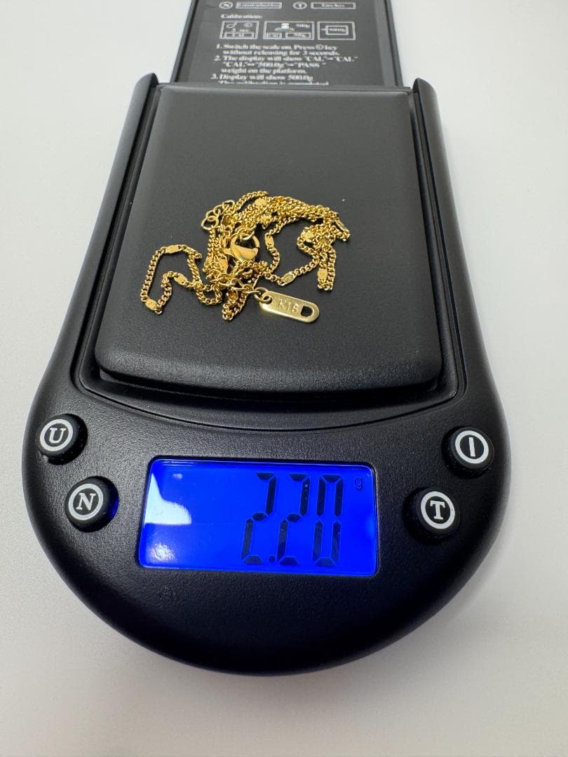 K18 ゴールドチェーンネックレス2.2g