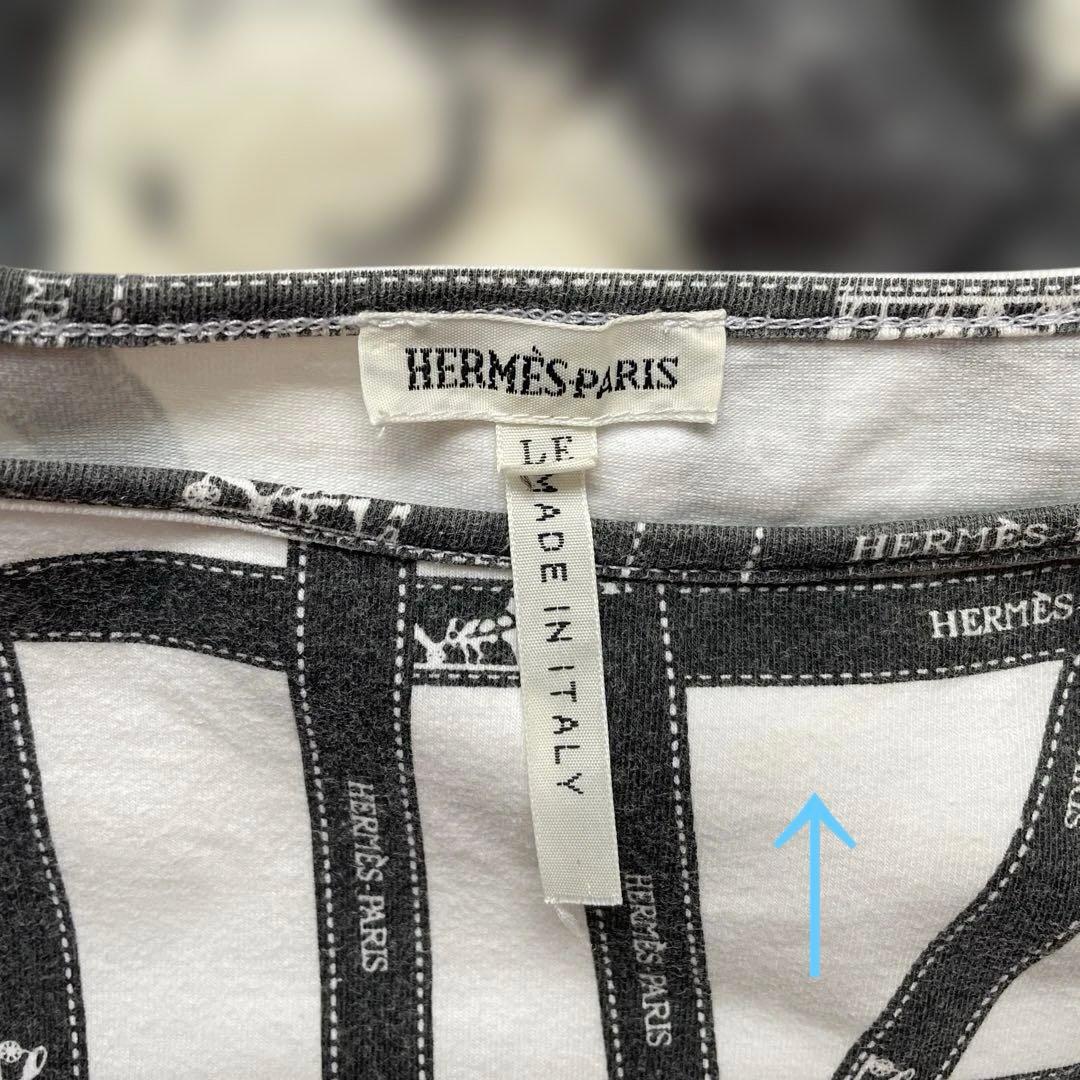 HERMES マルジェラ期 ボルデュックリボンデザイン Tシャツ