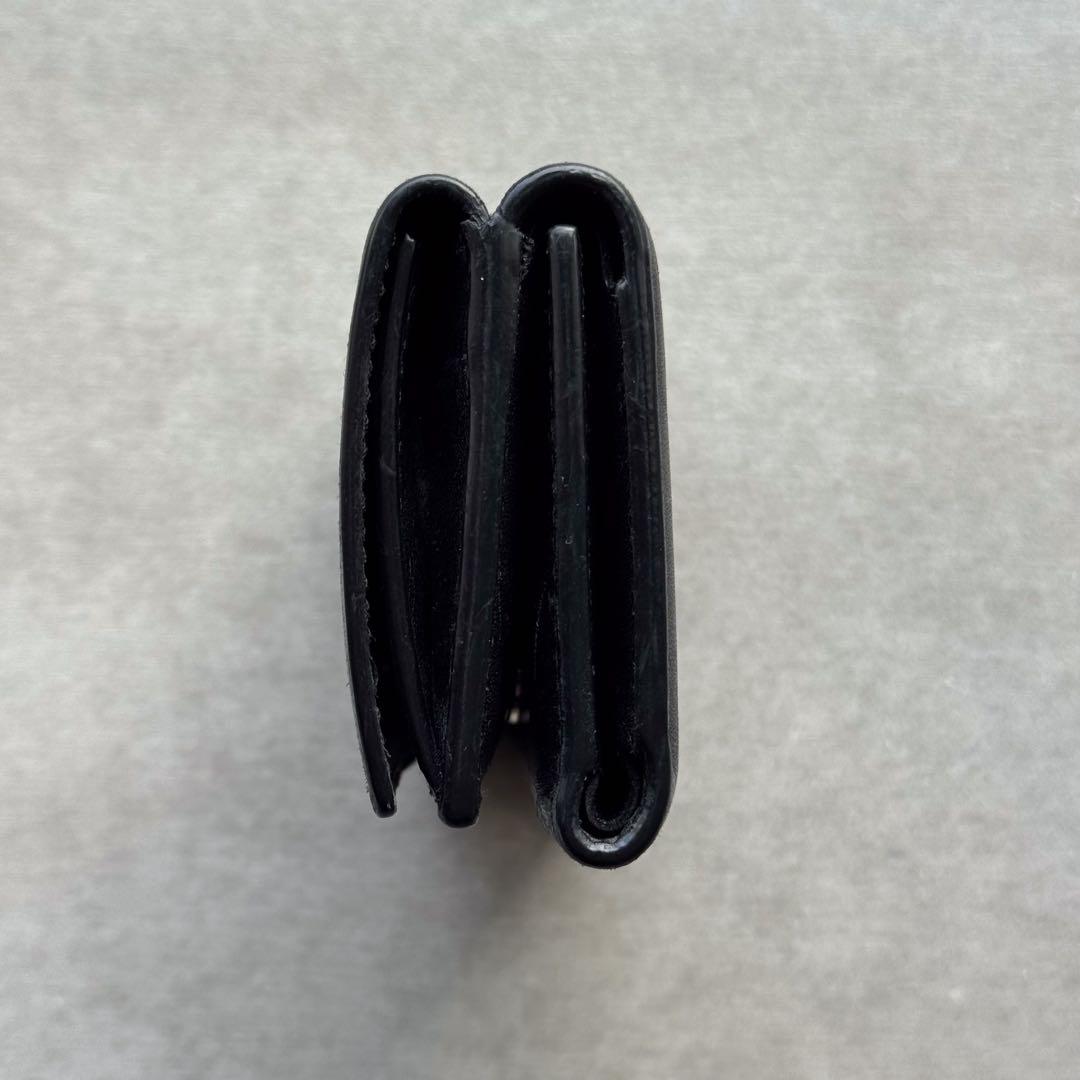 SAINT LAURENT 黒 レザー 三つ折り財布