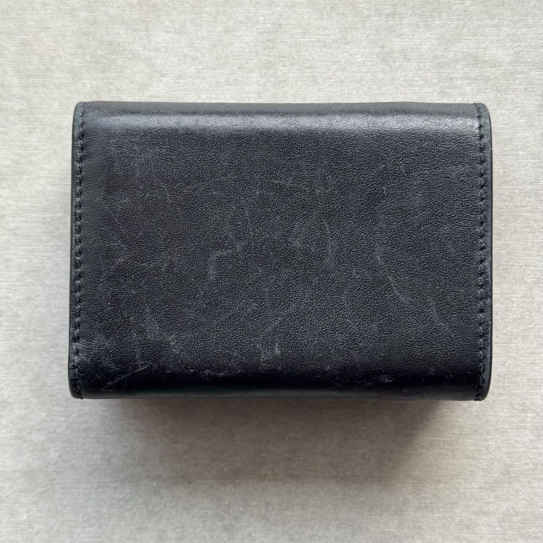 SAINT LAURENT 黒 レザー 三つ折り財布