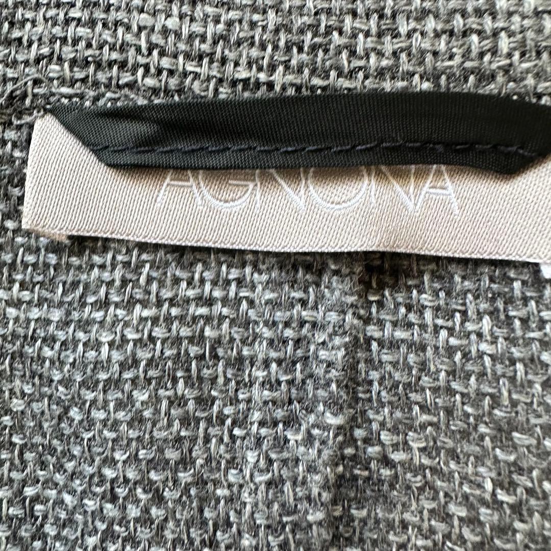 AGNONA アニオナ　ストレッチ　テーラードジャケット　イタリア製　グレー