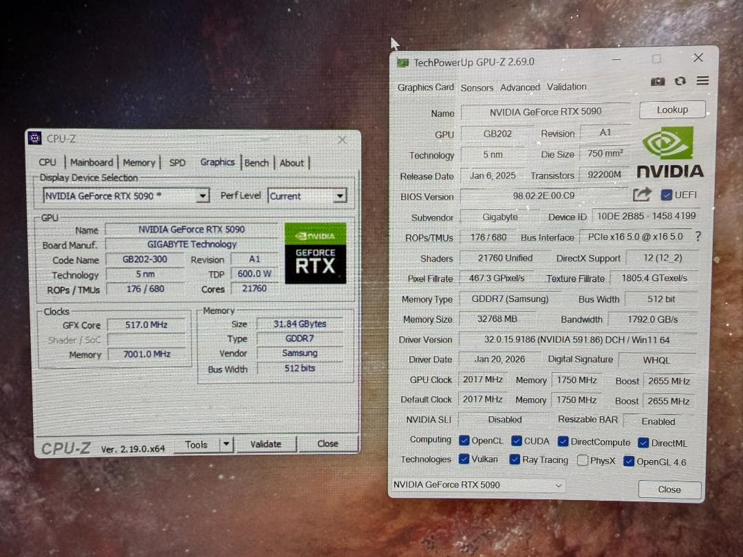 グラフィックボード・グラボ・ビデオカード Gigabyte AORUS RTX 5090 MASTER ICE 32G