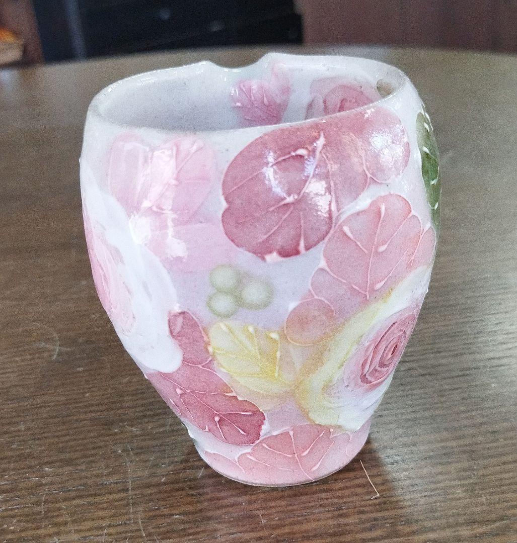 【新品・未使用】工房ゆずりは　釉彩ローズ　片口　酒器　陶器　贈り物