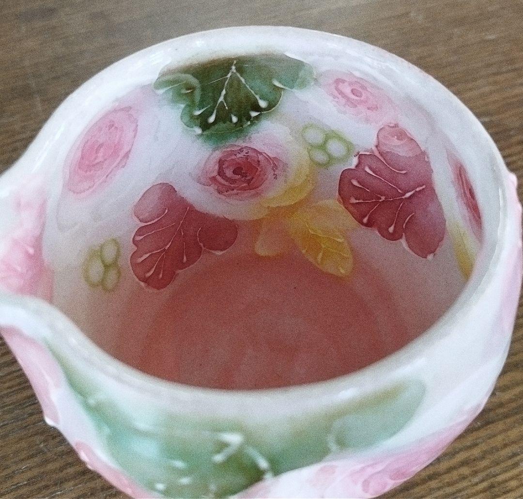 【新品・未使用】工房ゆずりは　釉彩ローズ　片口　酒器　陶器　贈り物