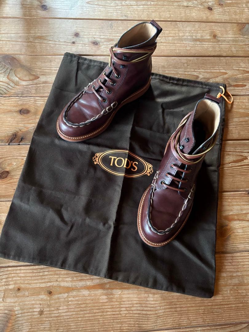 お値下げ トッズ　Tod’s カーフ サイズ5 ショートブーツ ワーク 24セン