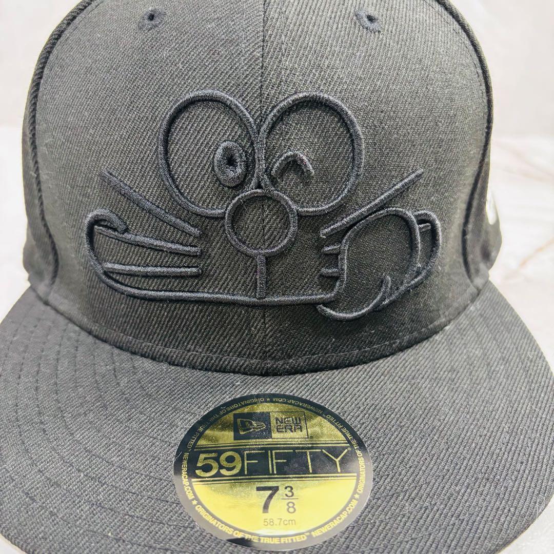 NEW ERA × ドラえもん キャップ 7 3/8 ブラック どら焼き 限定