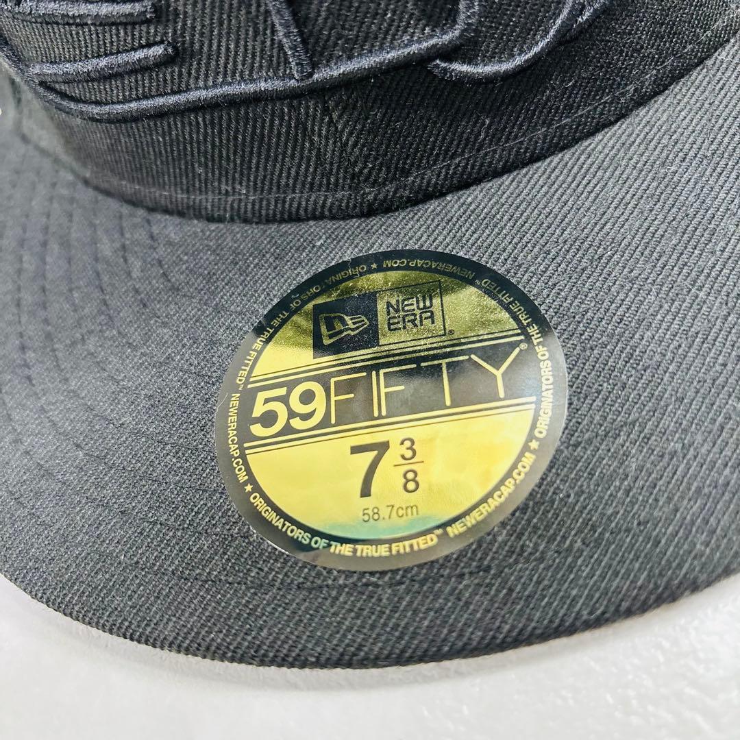 NEW ERA × ドラえもん キャップ 7 3/8 ブラック どら焼き 限定