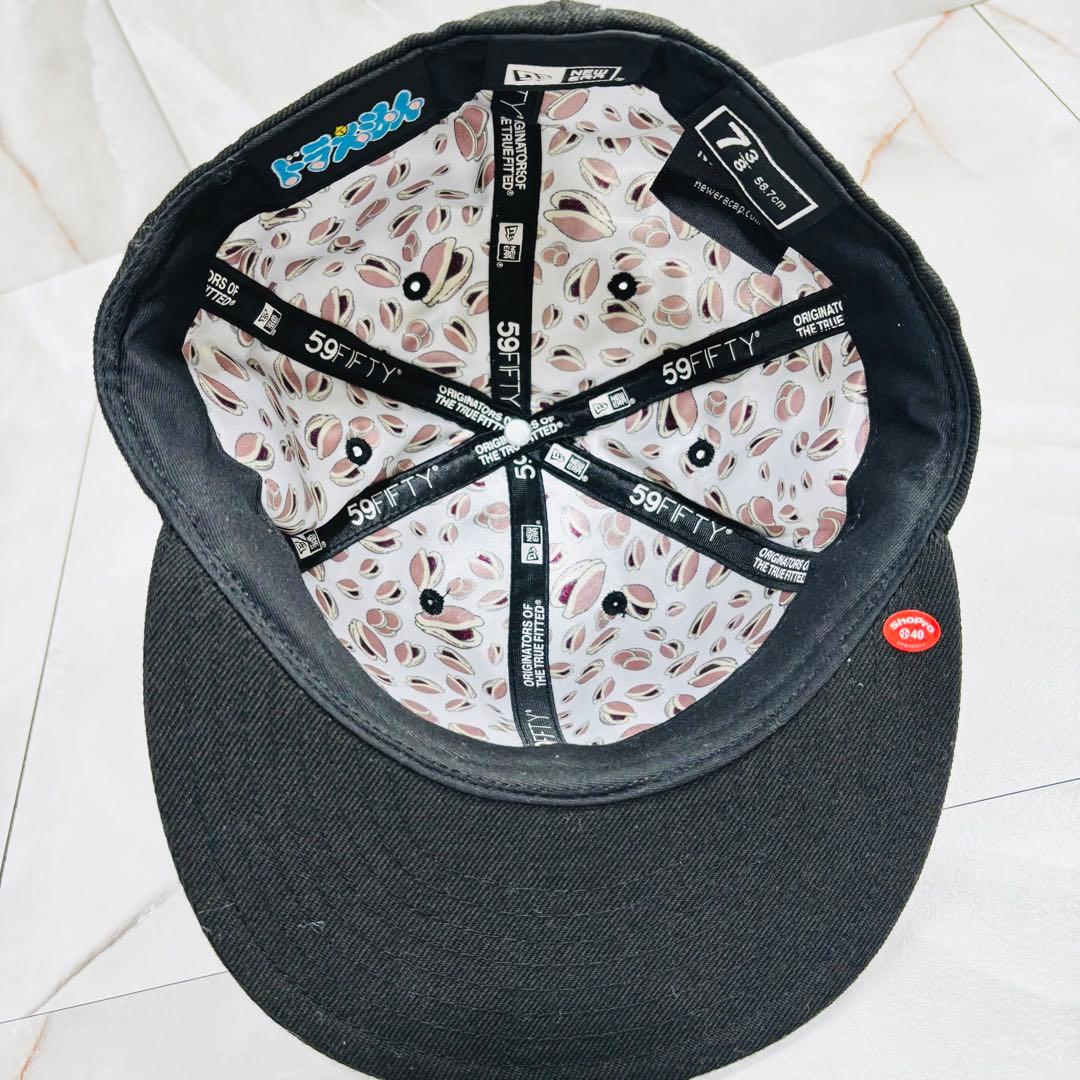 NEW ERA × ドラえもん キャップ 7 3/8 ブラック どら焼き 限定