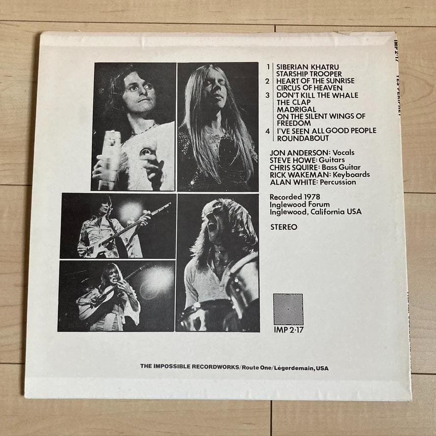US盤 2LP YES Periphet 1978ライブ盤 イエス