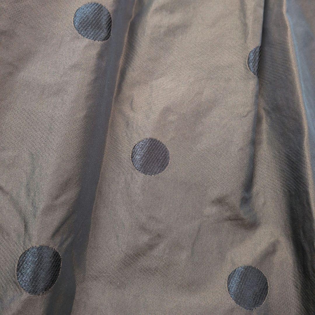 新品✩大きいサイズ✩アンタイトル✩洗えるドット柄タフタ フレアスカート✩2L