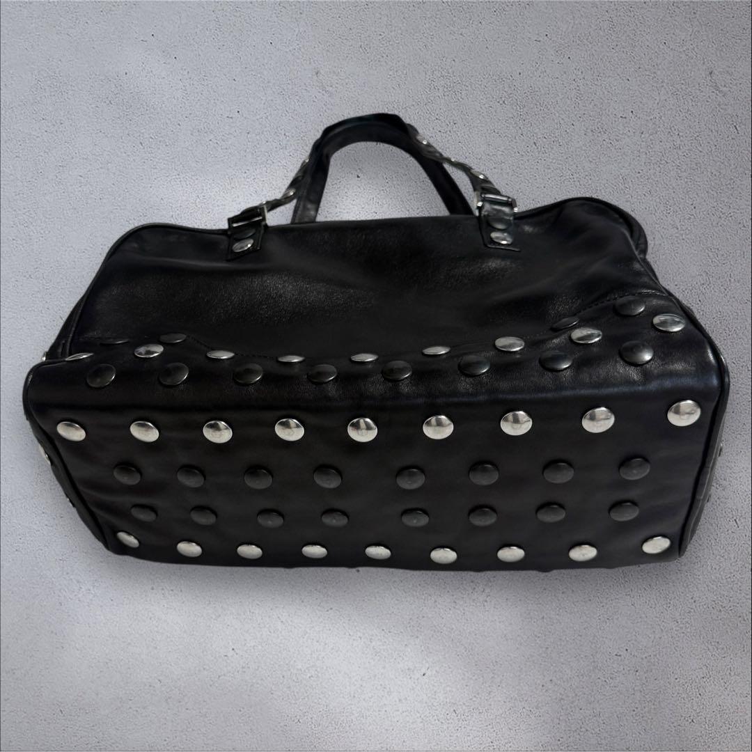 バッグ y2k vintage leather studs Boston bag 90s