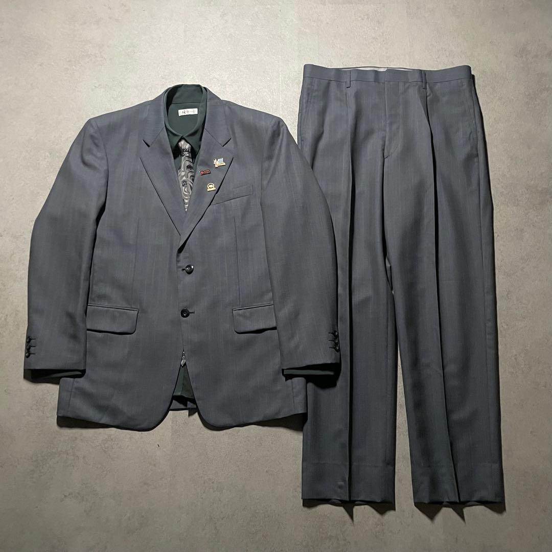 【vintage】4点セット　セットアップ シングルスーツ カジュアル　くすみ色
