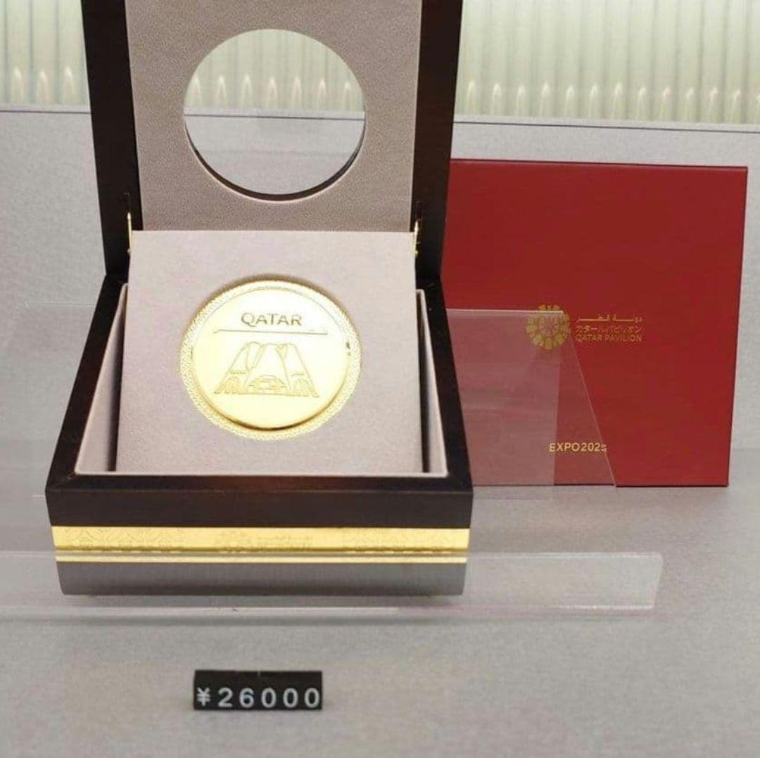 【完売品】EXPO2025 金メダル(大) 専用ケース付 大阪関西万博　カタール