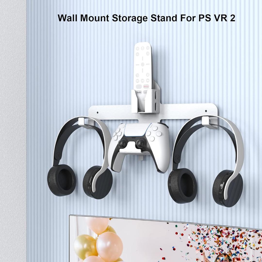 PS VR2 用 壁掛け金具 収納スタンド ホルダー 収納 イヤホン 金属製