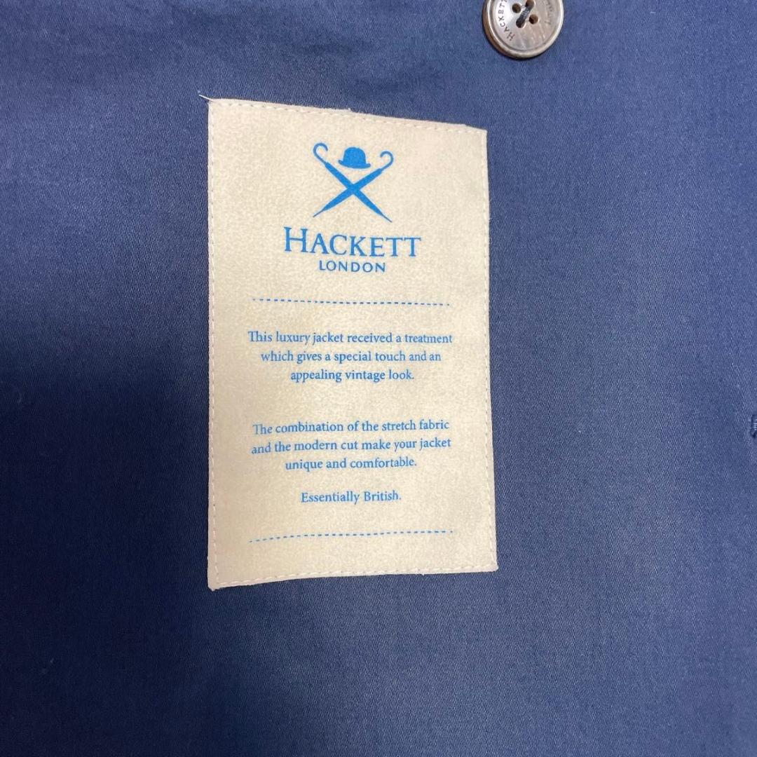HACKETT LONDON ダブルブレスト　アンコンジャケット　ネイビー　48