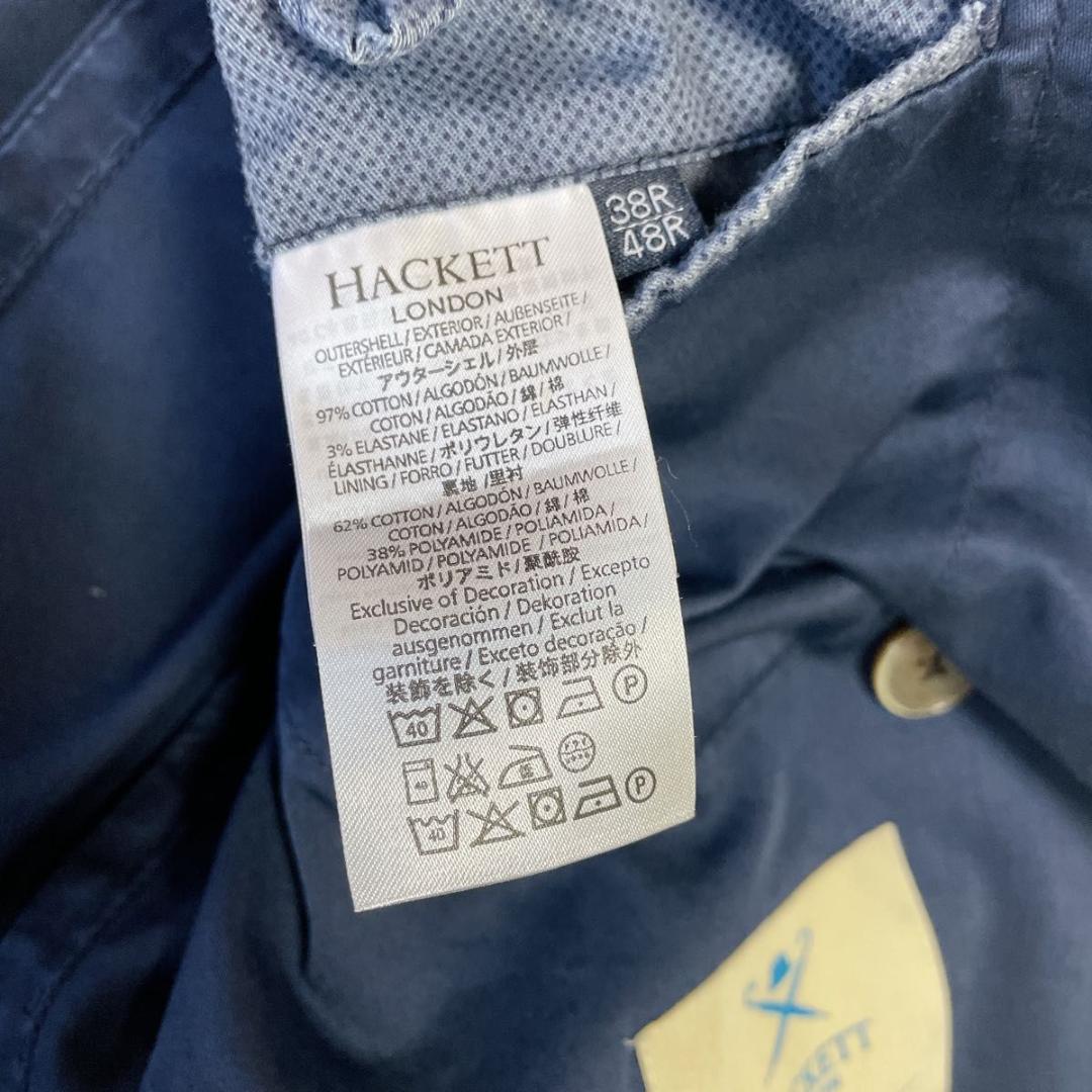 HACKETT LONDON ダブルブレスト　アンコンジャケット　ネイビー　48