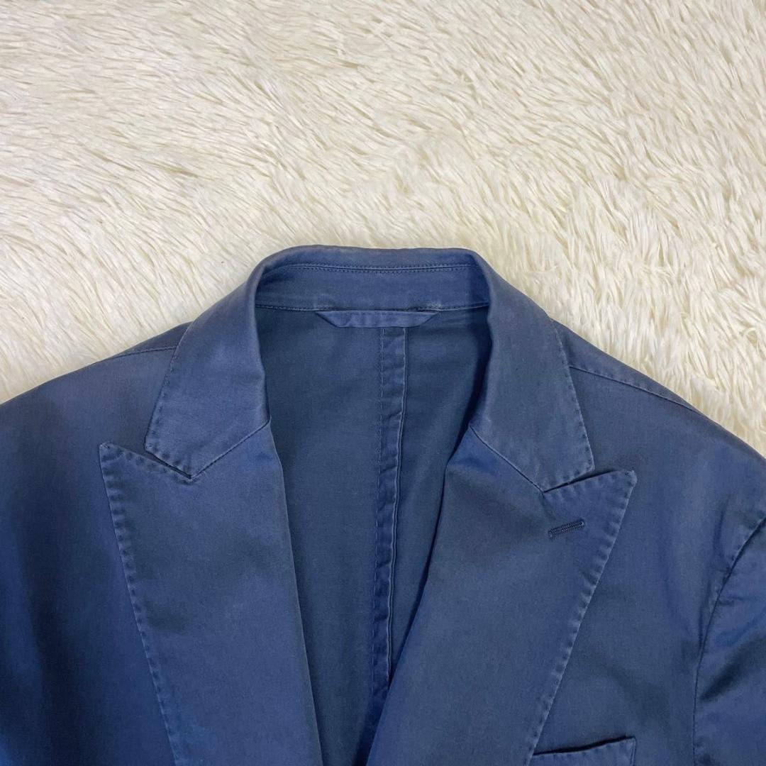 HACKETT LONDON ダブルブレスト　アンコンジャケット　ネイビー　48