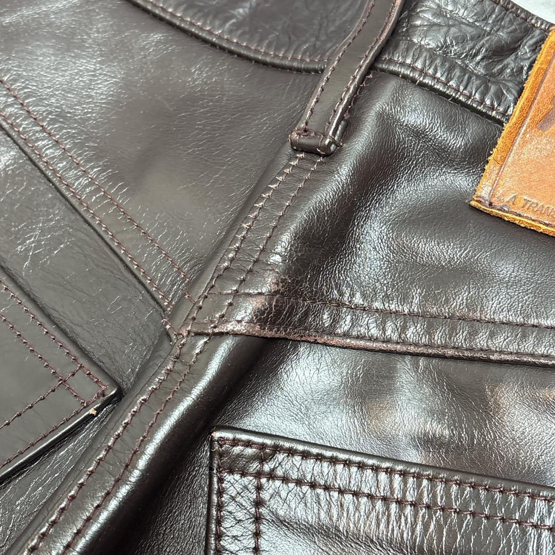 最高級 AERO LEATHER ホースハイド レザーパンツ 馬革 一枚 30