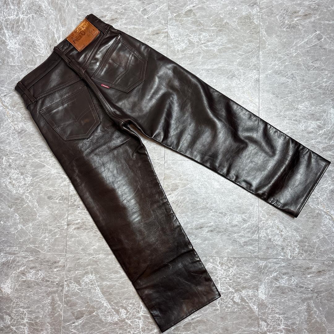 最高級 AERO LEATHER ホースハイド レザーパンツ 馬革 一枚 30