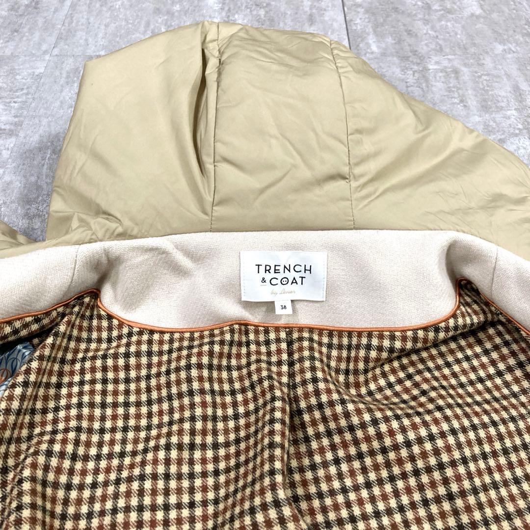 定価6万円⭐️未使用級　TRENCH & COAT フーディロングコート　38