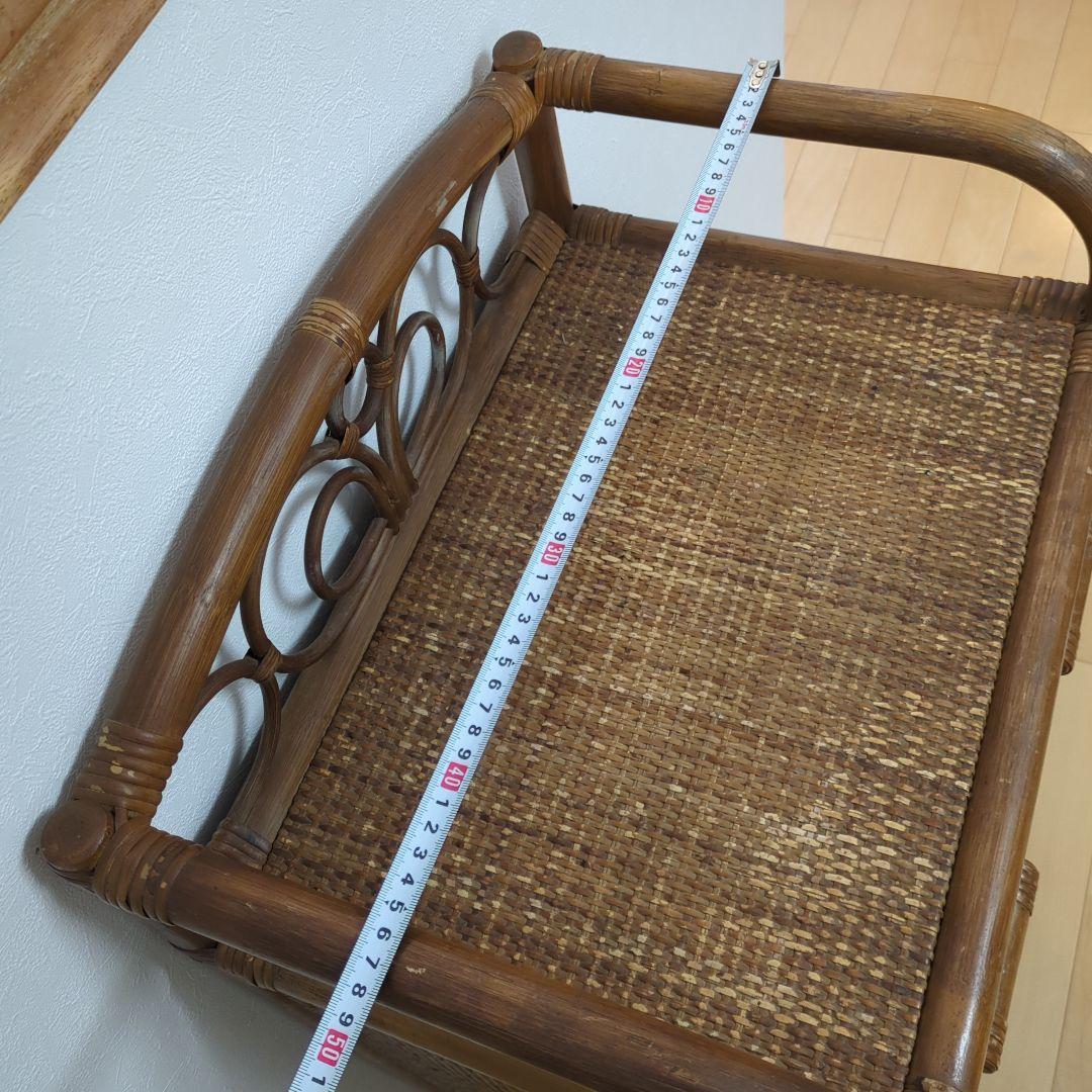 ラタン 引き出し箪笥 昭和レトロ チェスト 5段6杯 アンティーク家具