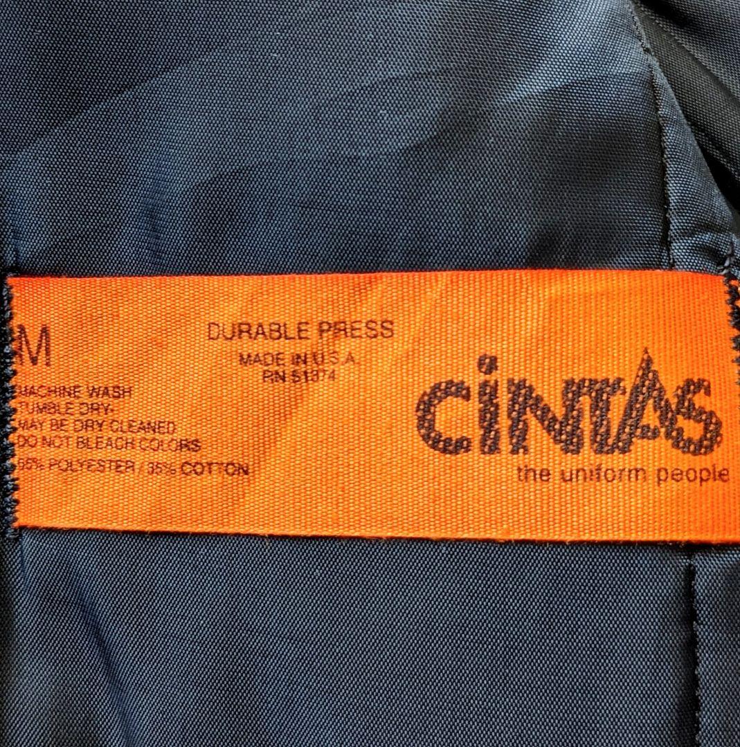 美品 ​USA製 CINTAS ワークベスト Hertz 企業 M 中綿 古着