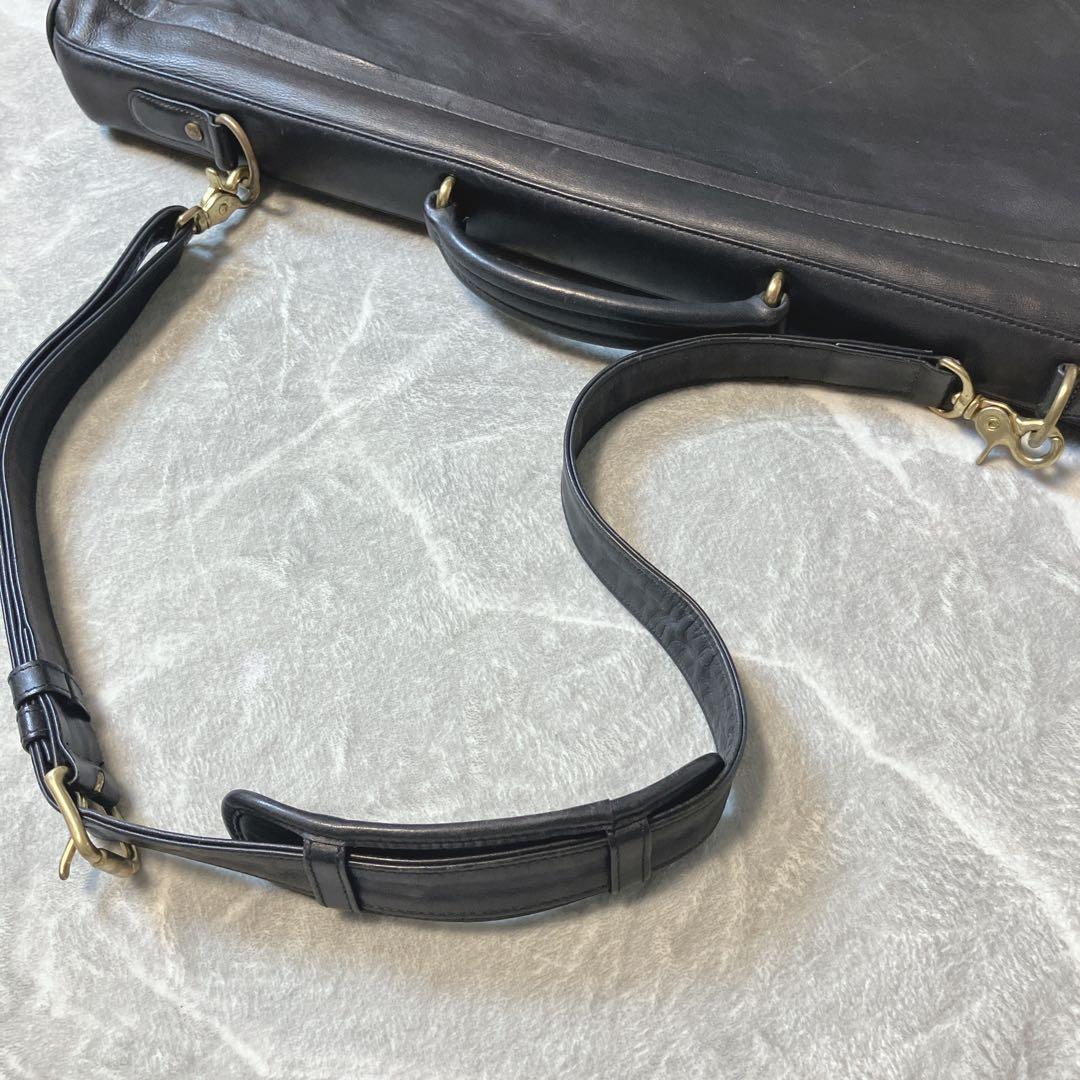 【希少】 COACH ガーメントバッグ オールドコーチ レザー ブラック