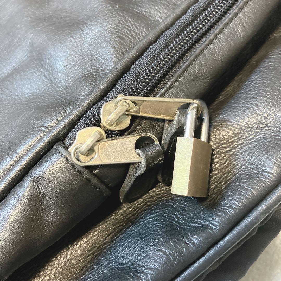 【希少】 COACH ガーメントバッグ オールドコーチ レザー ブラック