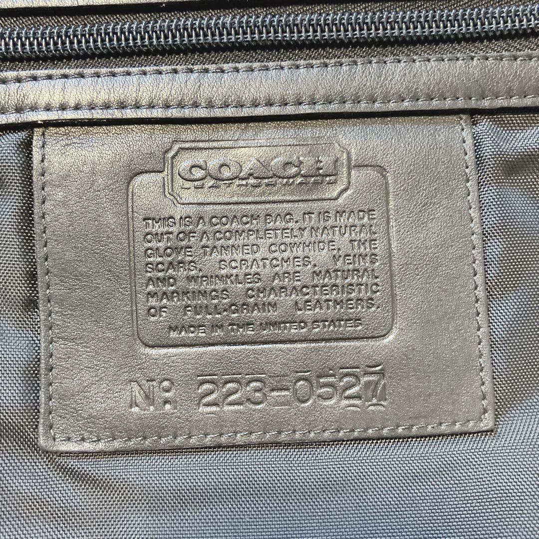 【希少】 COACH ガーメントバッグ オールドコーチ レザー ブラック
