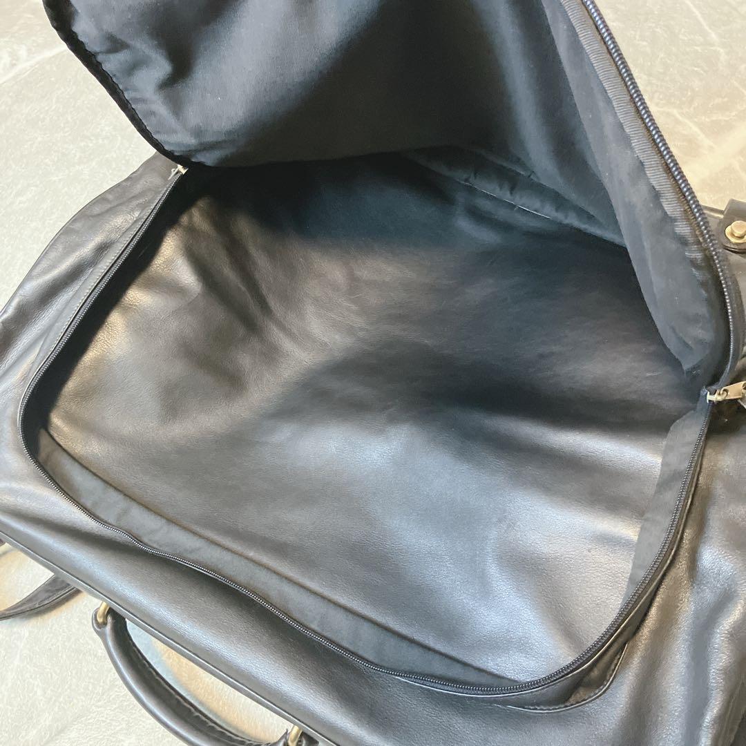 【希少】 COACH ガーメントバッグ オールドコーチ レザー ブラック