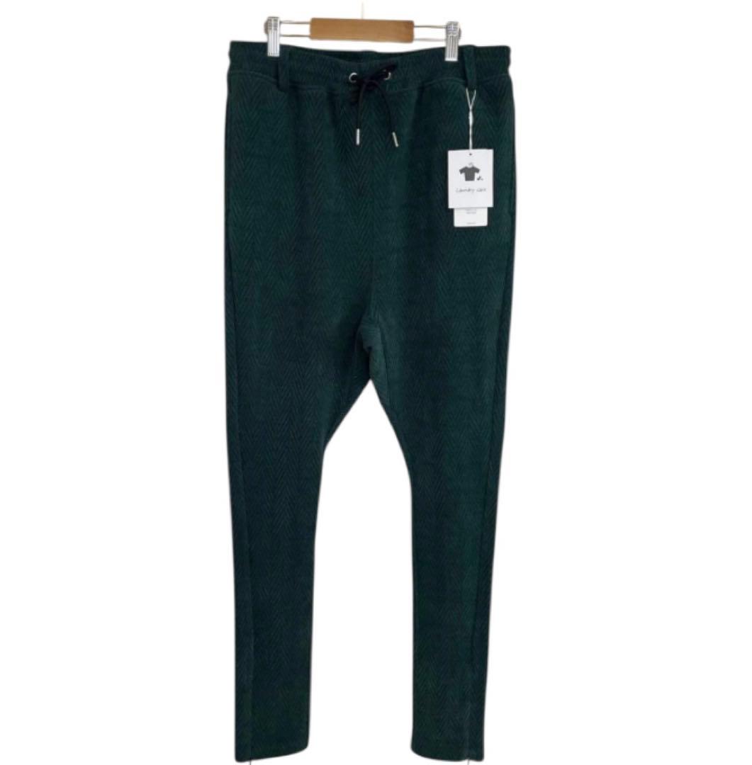 新品未使用　CAMBIO カンビオ【S】ヘリンボーン柄　サルエルパンツ グリーン