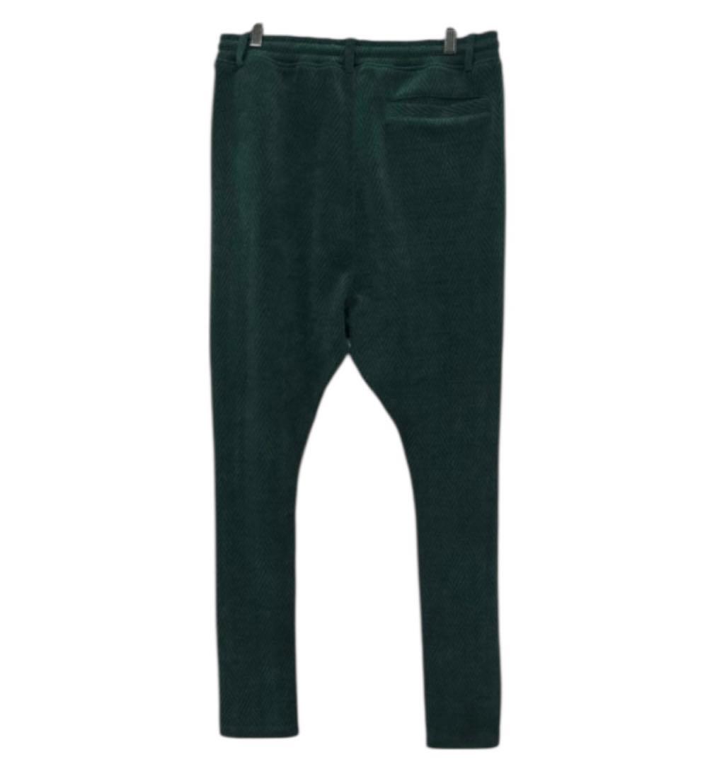 新品未使用　CAMBIO カンビオ【S】ヘリンボーン柄　サルエルパンツ グリーン