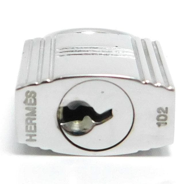 美品 HERMES エルメス カデナ キー1本 シルバーカラー 102 南京錠