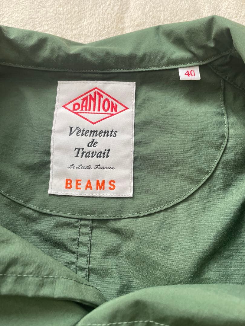 DANTON×BEAMSナイロン カバーオール　コート オリーブ　40 日本製