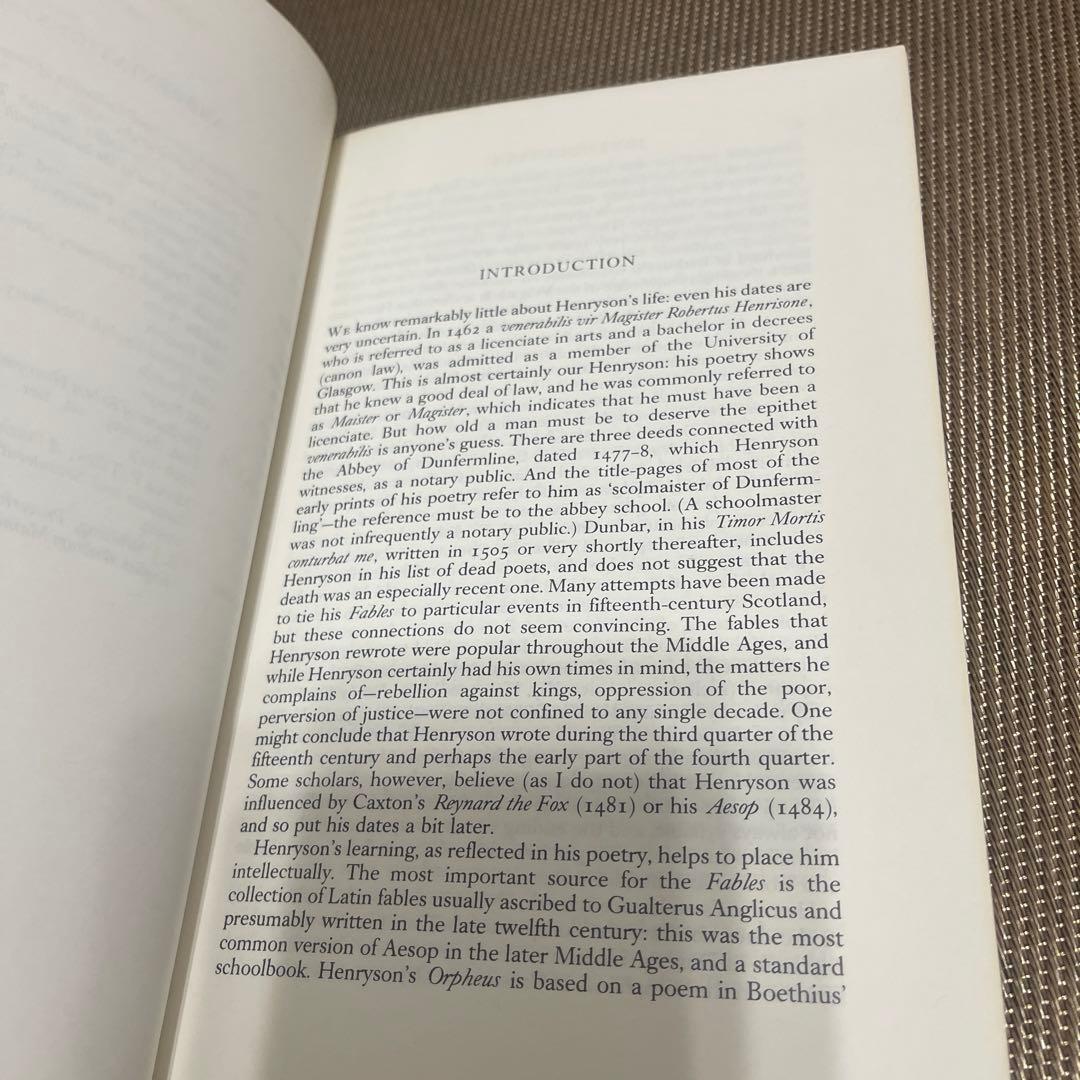 希少　Robert Henryson The Poems