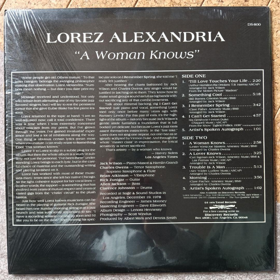 超美品A Woman Knows ロレツ・アレキサンドリア　シュリンク付