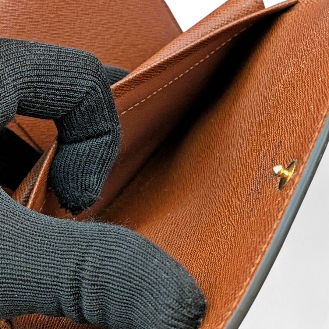 美品 ルイヴィトン モノグラム ポルトトレゾール エテュイ パピエ 三つ折り財布