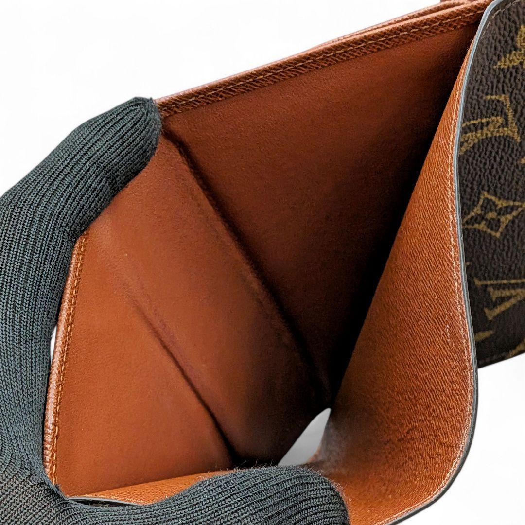 美品 ルイヴィトン モノグラム ポルトトレゾール エテュイ パピエ 三つ折り財布