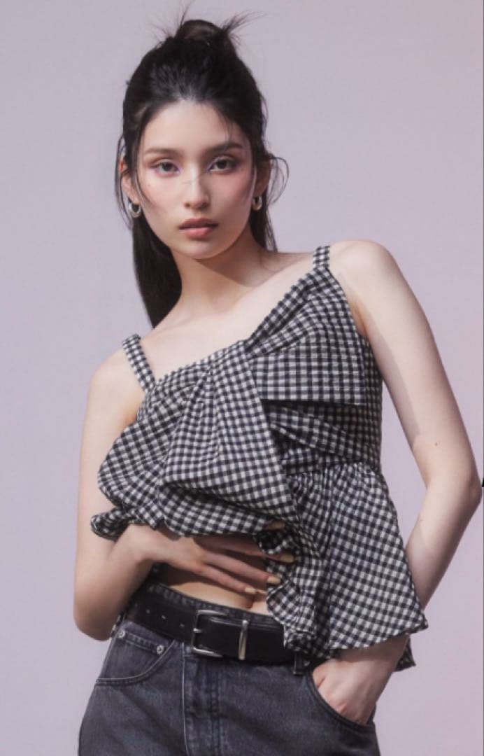 FRAY I.D ペプラムリボントップス美品