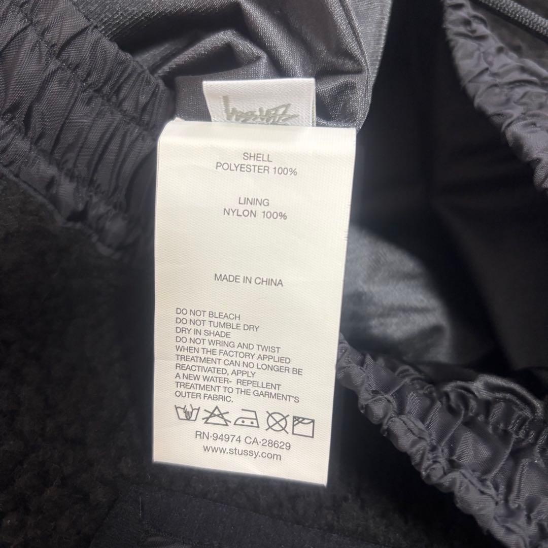 ステューシー GORE WINDSTOPPER ボアパンツ 黒 L