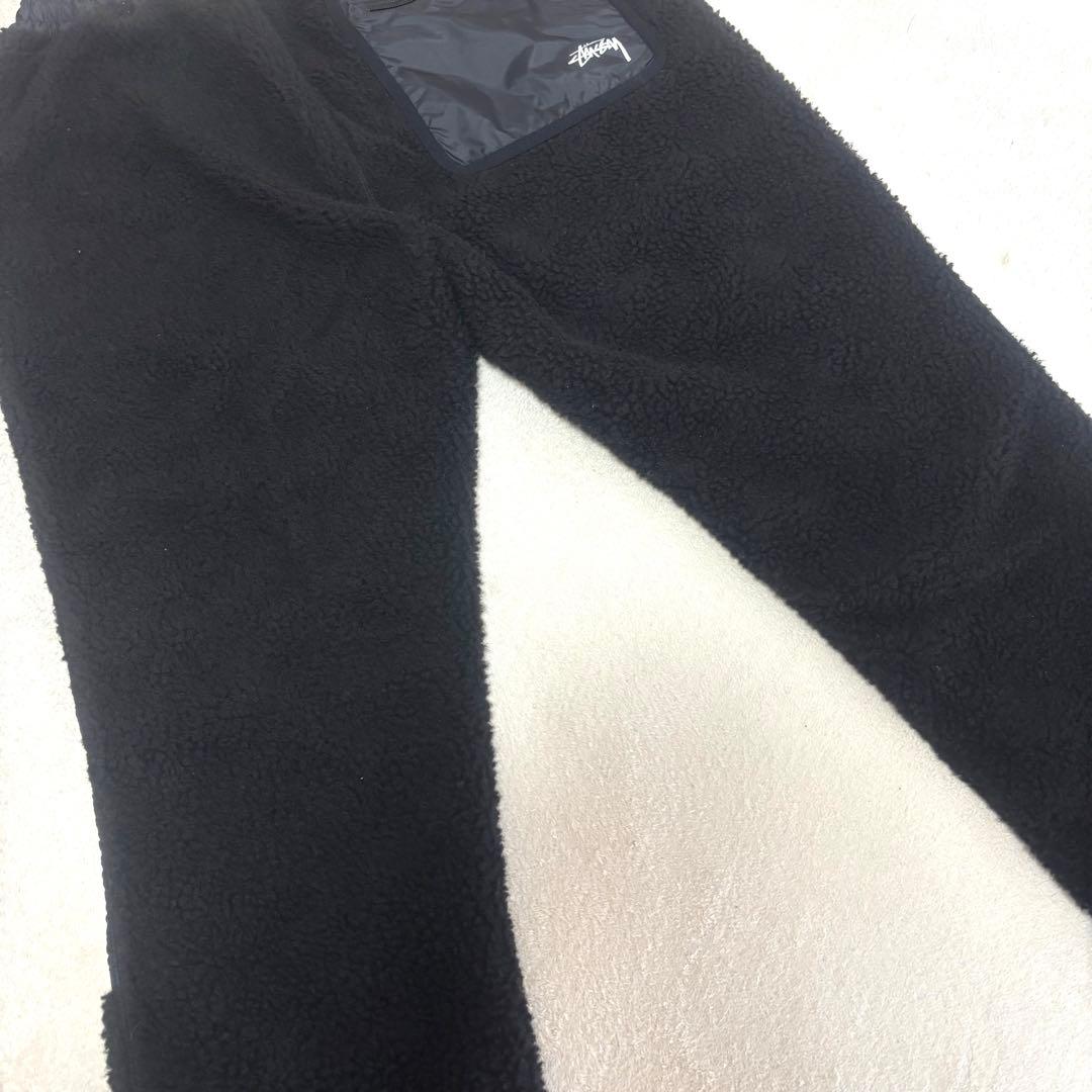 ステューシー GORE WINDSTOPPER ボアパンツ 黒 L