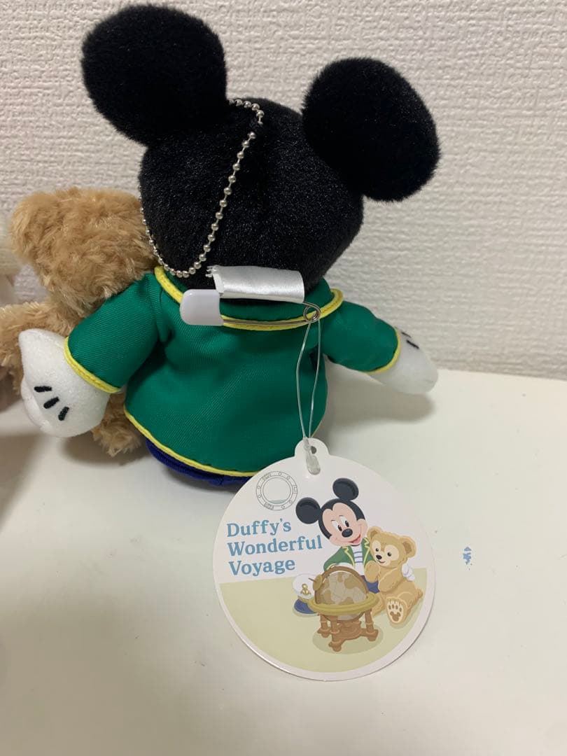 ぬいぐるみバッジセット　ダッフィー&ミッキーマウス・シェリーメイ&ミニーマウス