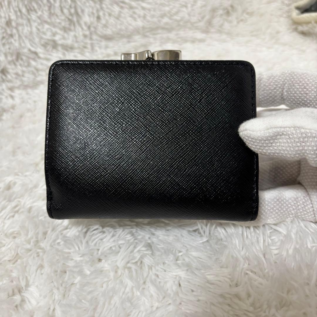【希少美品】ヴィヴィアンウエストウッド　がま口　折り財布 ディアマンテ ブラック
